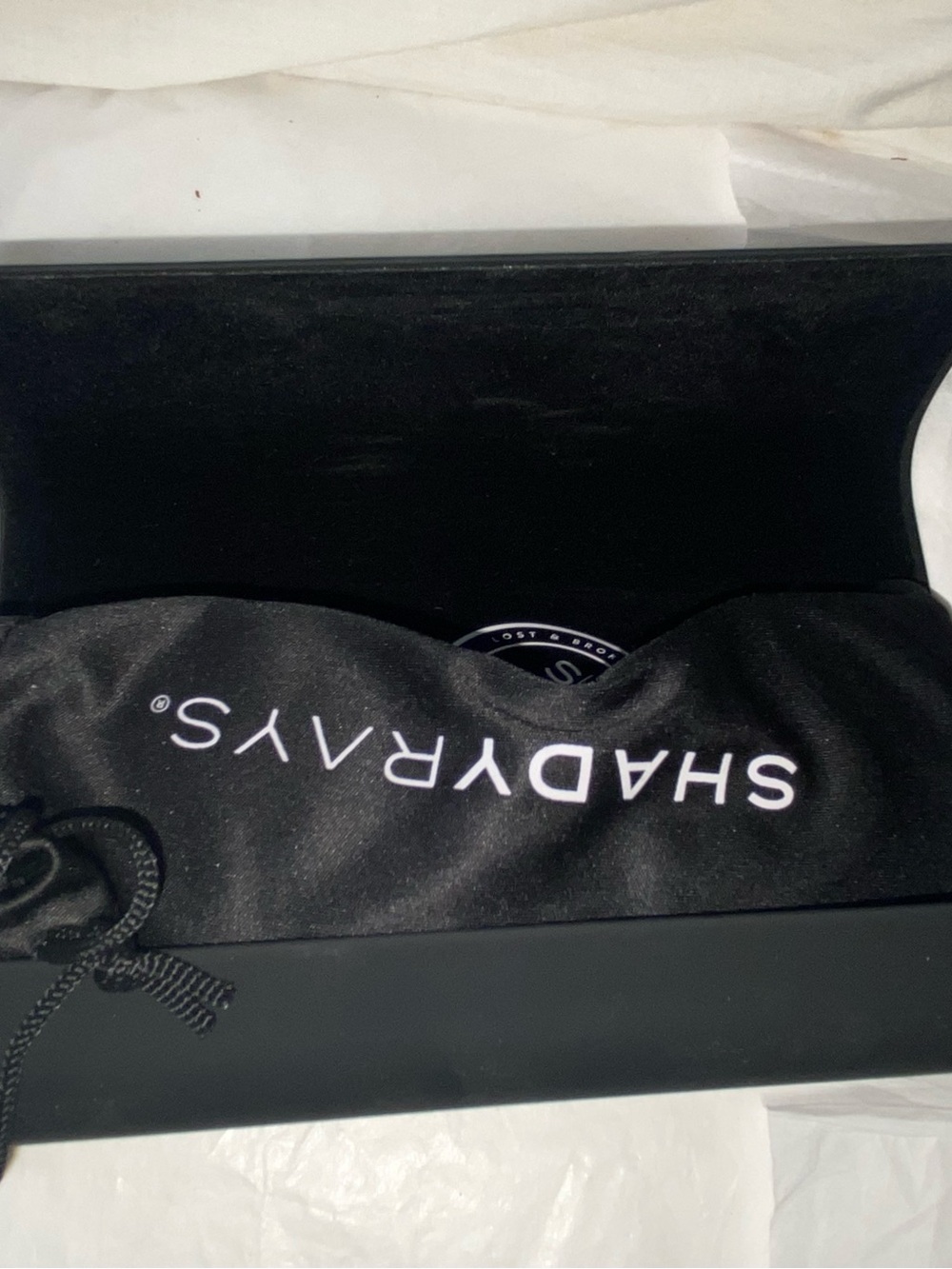 Shady Rays Sunglasses with Black Drawstring Pouch case